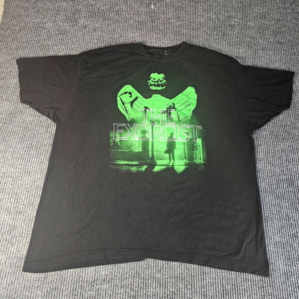 The Exorcist Shirt Mens 3XL Black Glow In The Dark Graphic Tee Horror Movie